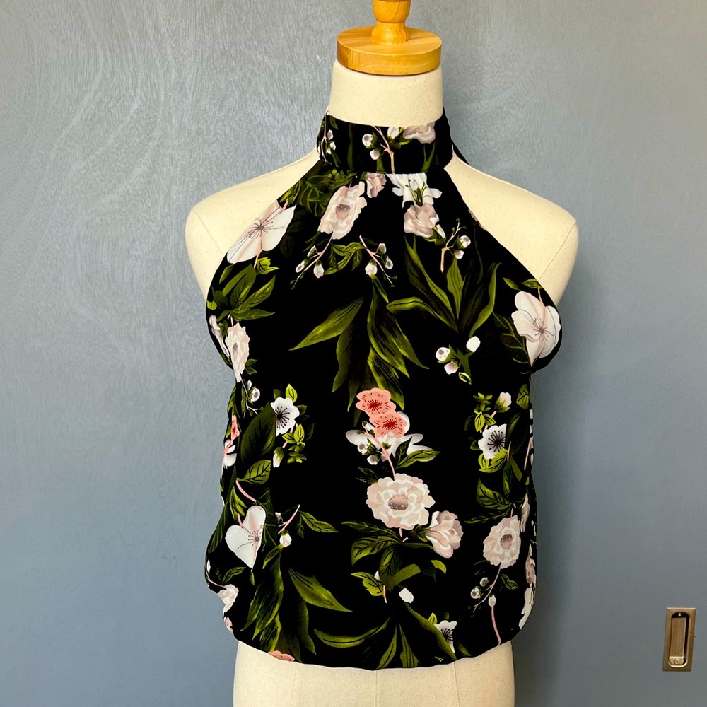 Rachel Zoe Floral Halterneck Blouse